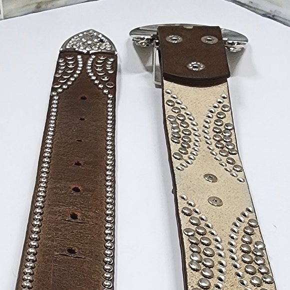 Vintage Rhinestone Studded Buckle Belt - Picture 6 of 14